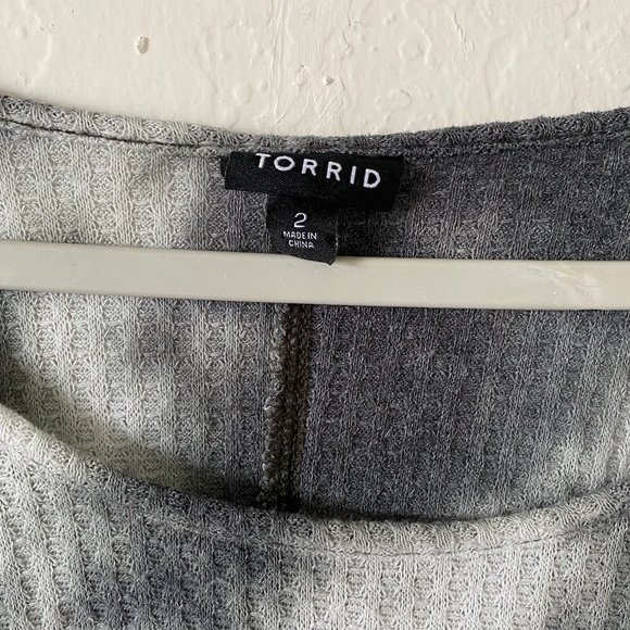Torrid Womens Sweater Tie Dye Waffle Knit Plus Size 2 Scoop Neck Long Sleeve - Picture 11 of 14